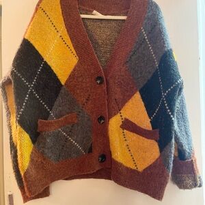 Cozy Multicolor Argyle Women's Sweater